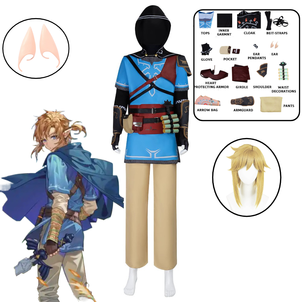 Party Games Kids - Costume de cosplay Link, jeu Tears