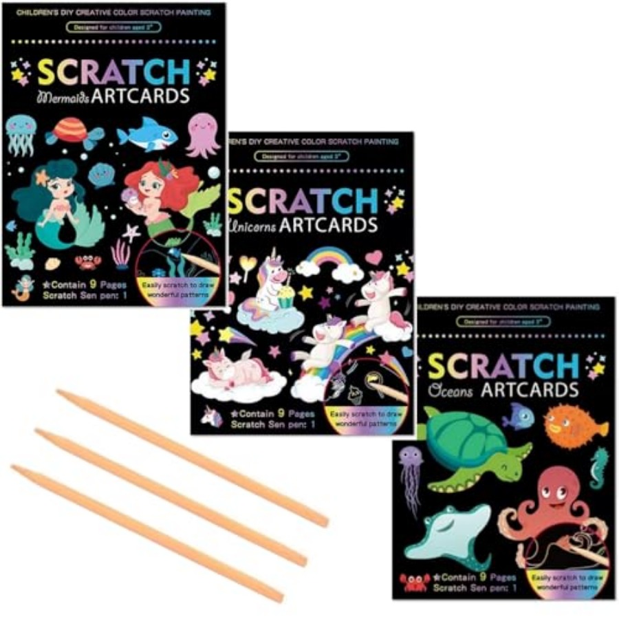Book Party Games - Lot de 3 carnets de dessin