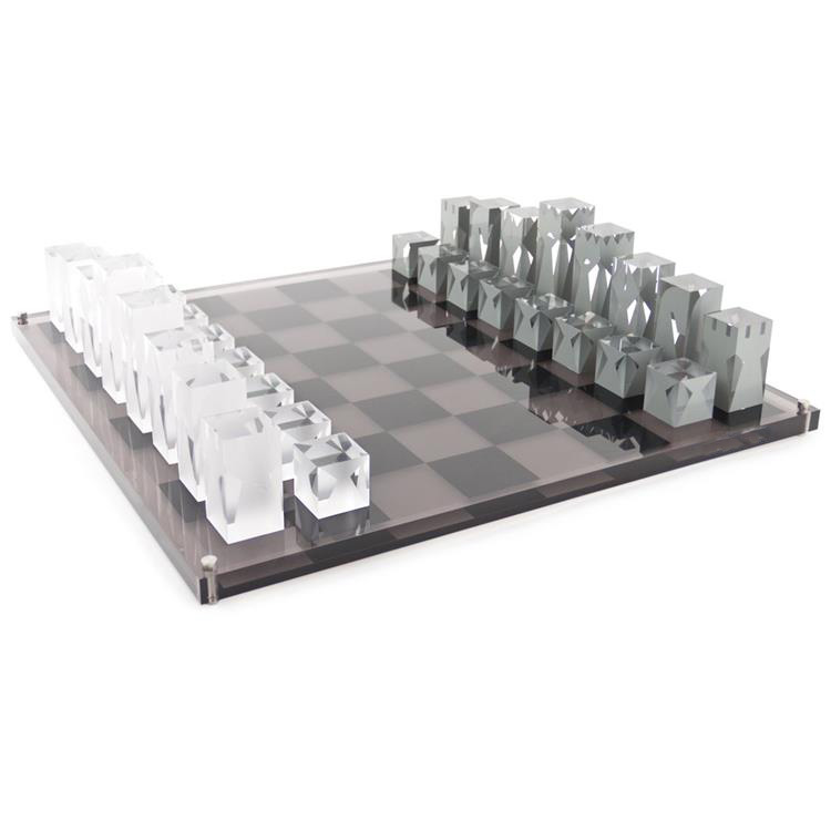 Book Party Games - Échecs décoratifs exquis, créatifs, transparents, gris,