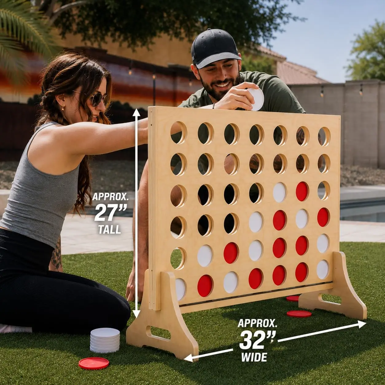 Jeu géant de quatre en ligne p - Party Games Easter For Family avis et prix