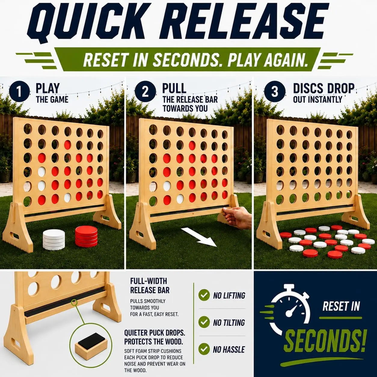 Jeu géant de quatre en ligne p - Party Games Easter For Family avis et prix